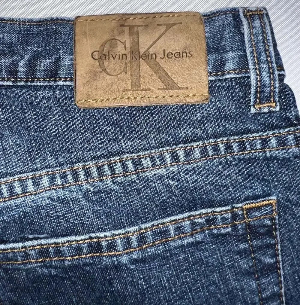 Vintage Calvin Klein Bootcut Jeans Size 8x30 Doublestone Wash Blue Denim #5 - Picture 9 of 9